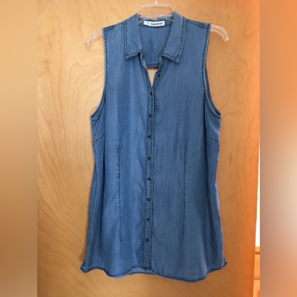 Maurice’s denim sleeveless blouse